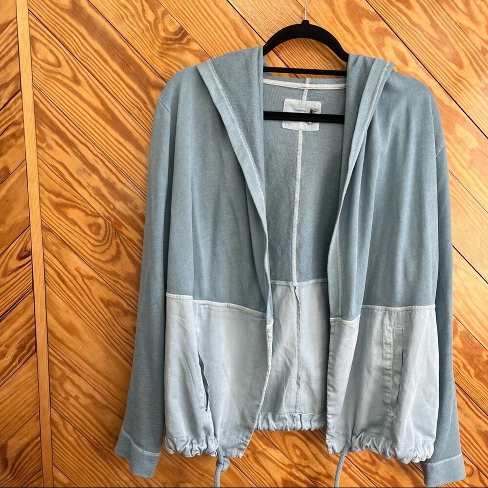 Anthropologie Two Tone Hoodie Zip Jacket - Picture 6 of 6